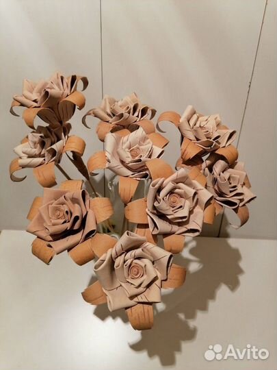 Цветы из коры берёзы. Объёмные 42-45см