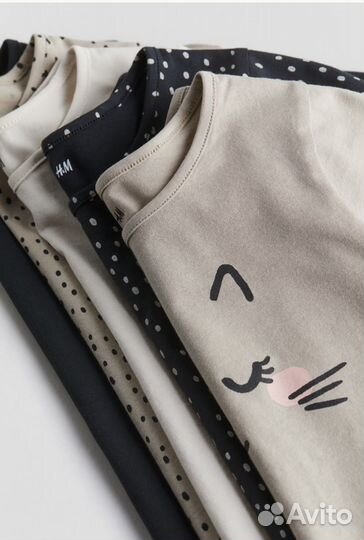 Комплект лонгсливов hm 92, 110/116 новые