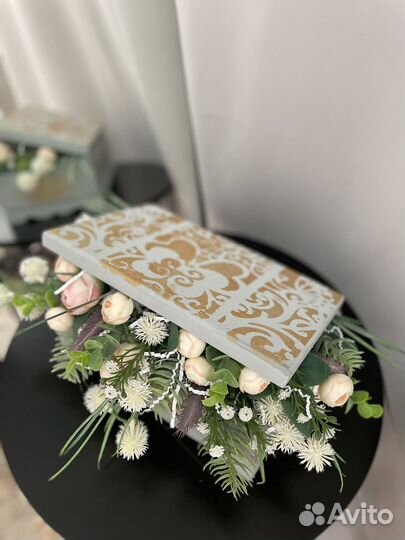 Шкатулка деревянная винтаж