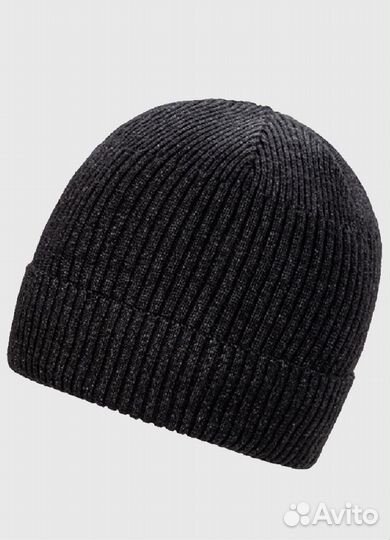 Вязаная шапка с мехом Модель 14