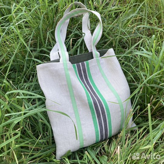 Cумка шоппер, льняная эко сумка