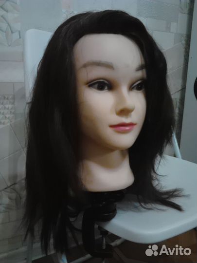 Голова манекен с волосами для причесок