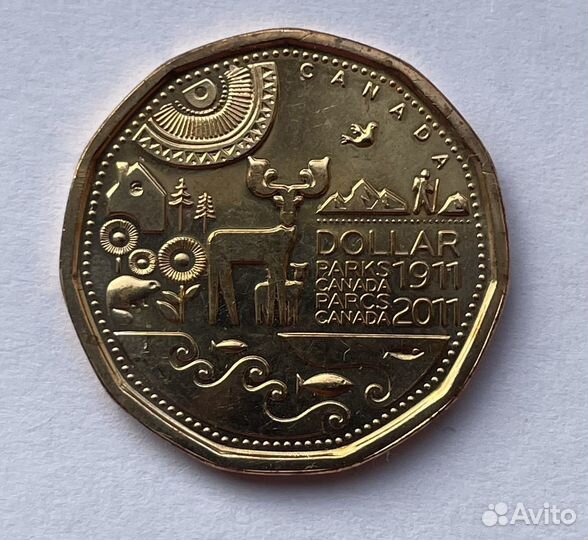 Канада 1 доллар 1911-2011 Парки Канады UNC