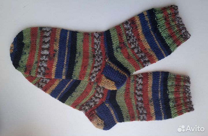 Носки ручной вязки шерстяные
