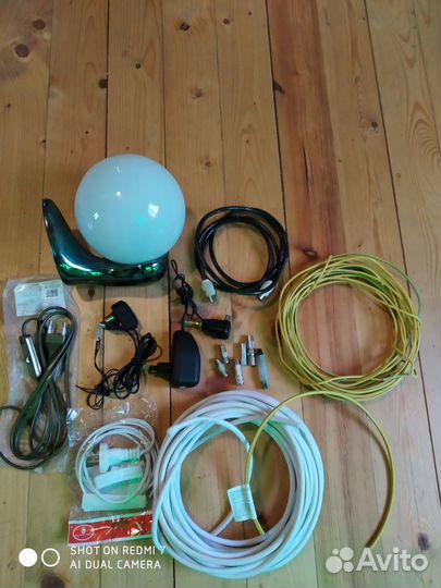 Кабель тв, заземляющий кабель, питание усилителя