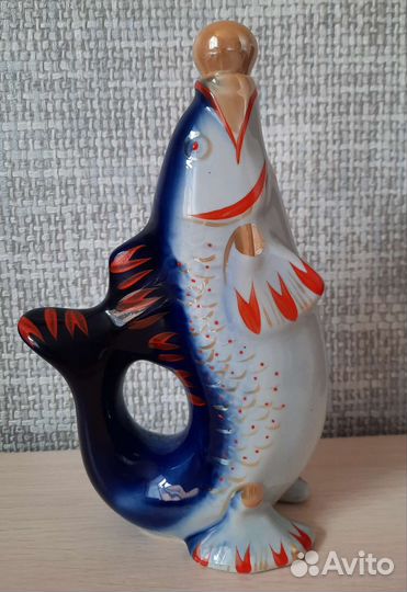 Фарфоровая рыба/штоф СССР
