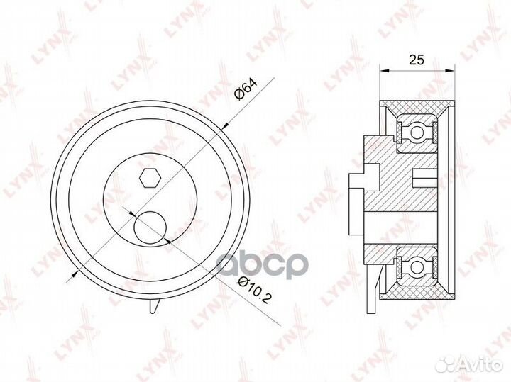 Ролик натяжной ремня грм PB-1071 lynxauto