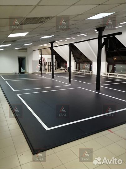 Борцовский ковер 8х8 двухцветный люверсы