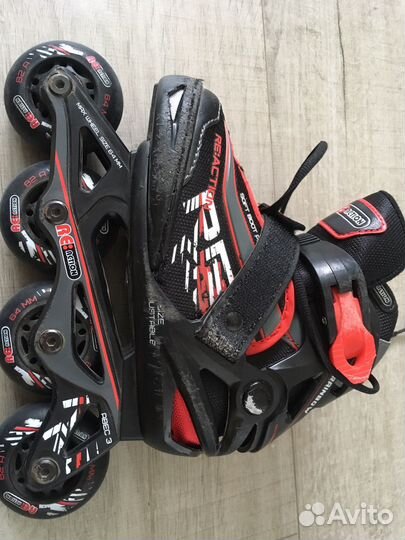 Роликовые коньки детские раздвижные reaction Rainb