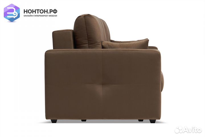 Диван еврокнижка Вита 3-х местный коричневый
