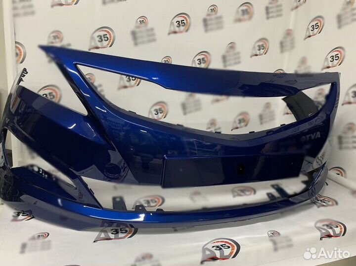 Передний бампер Hyundai Solaris 1