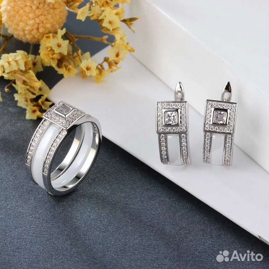 Серьги + кольцо трансформер