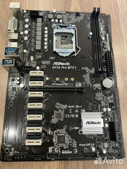 Материнская плата ASRock H110 pro BTC+