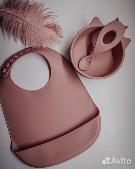 Набор детской силиконовой посуды