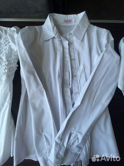 Рубашка школьная 140 девочки 4 шт