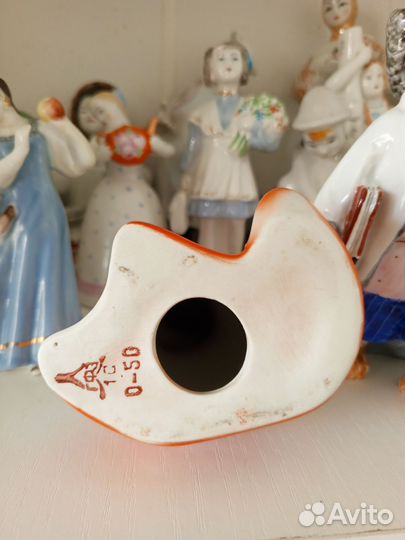 Лиса фарфоровая статуэтка СССР