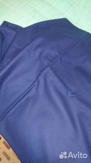 Синяя ткань для кителя и брюк, шерсть