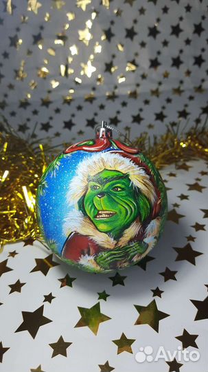 Ёлочный шар с росписью