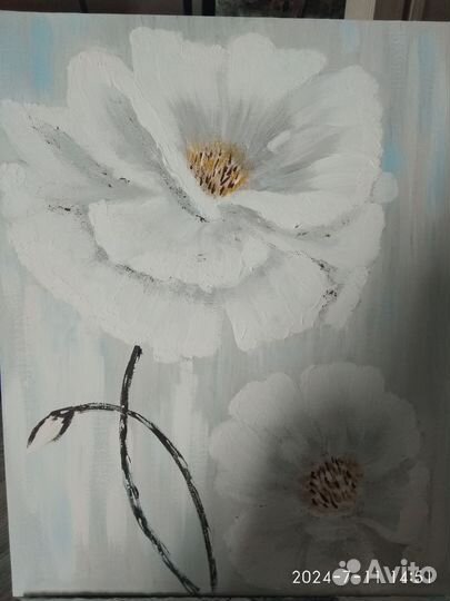 Интерьерная картина акрилом. Нежность