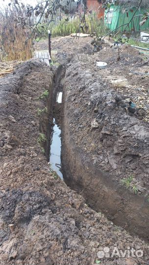 Копка траншей в ручную