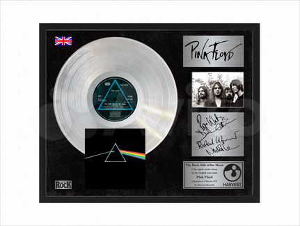 Pink Floyd платиновый подарочный винил в рамке