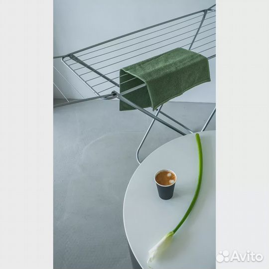 Сушилка для белья серебристая металлическая