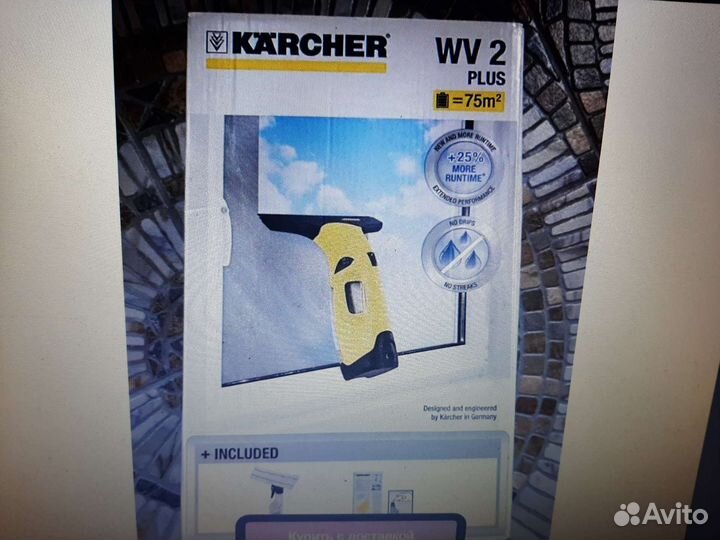 Новый аккумуляторный стеклоочиститель karcher WV75