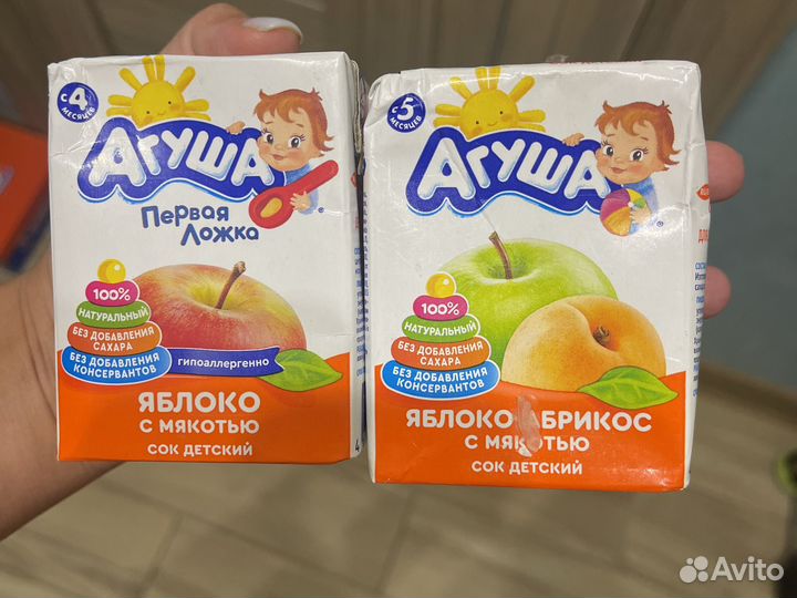 Сок фруктовый агуша разные вкусы 15 упаковок