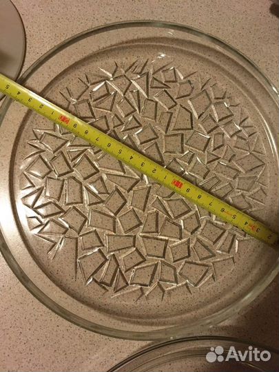 Тарелки стекло времён СССР. Тарелки для торта