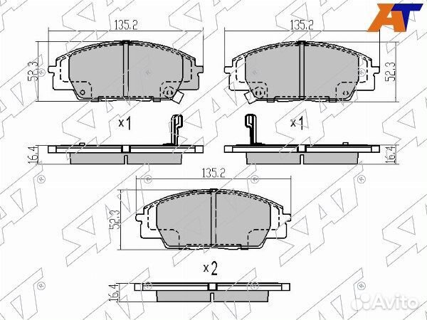 Колодки тормозные Передние honda S2000