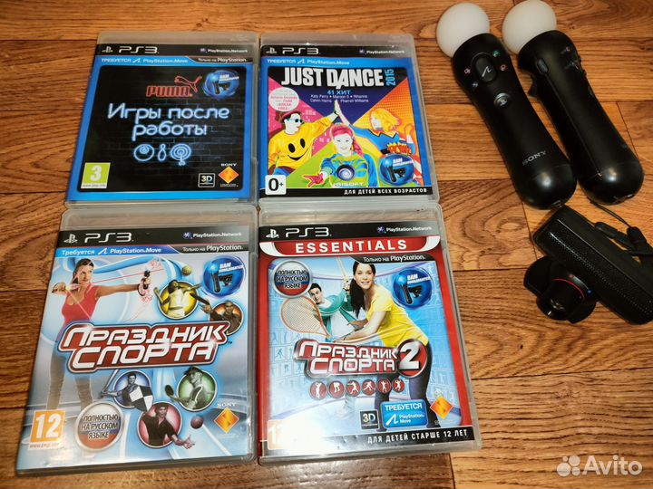 PS3 Move + 4 игры для Move