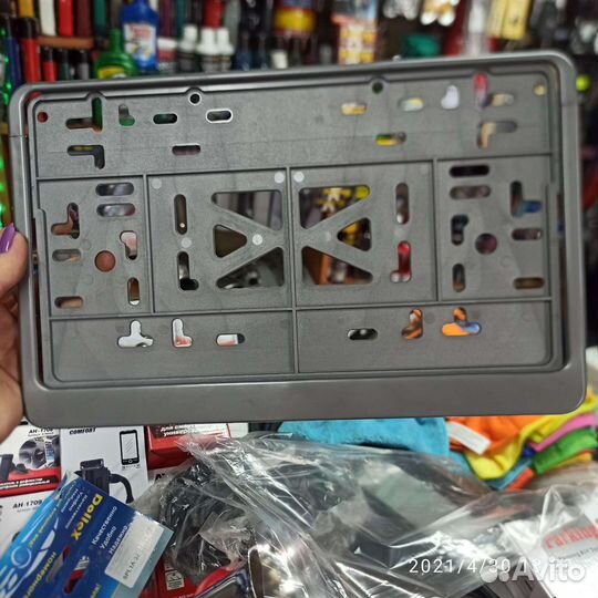 Рамка номера новый формат серая