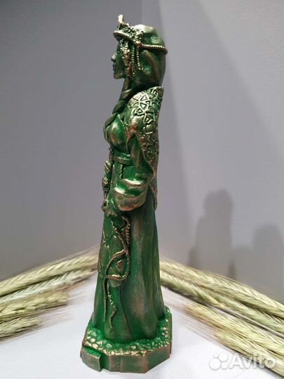Статуэтка славянской Богини Макошь зелёная