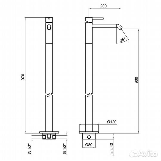 Смеситель для раковины Webert Elio EL832101015