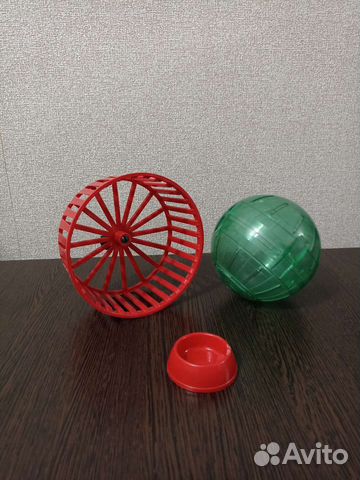 Колесо, шар и миска для хомяков