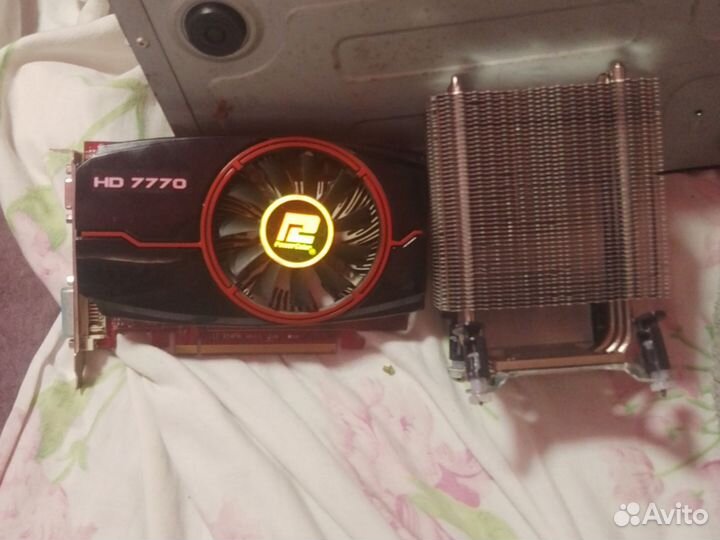 Видеокарта amd radeon hd 7770, башенный радиатор