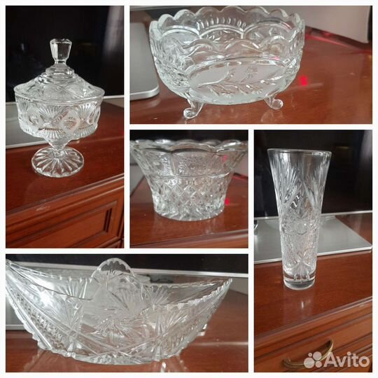 Ваза хрустальная СССР и чехословацкая