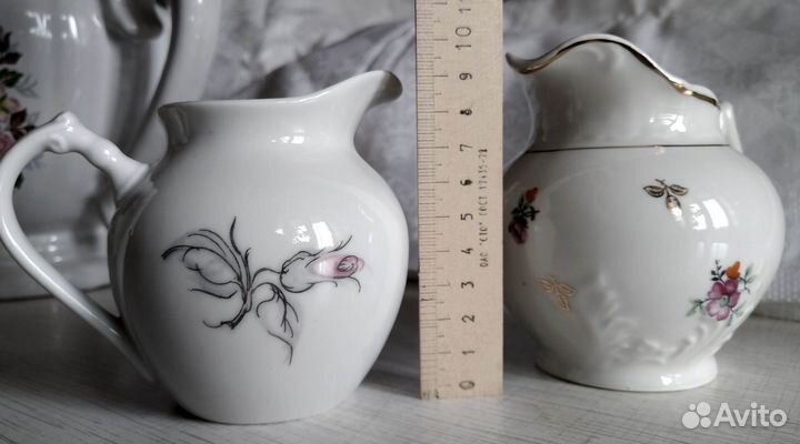 Большой заварочный чайник + молочники