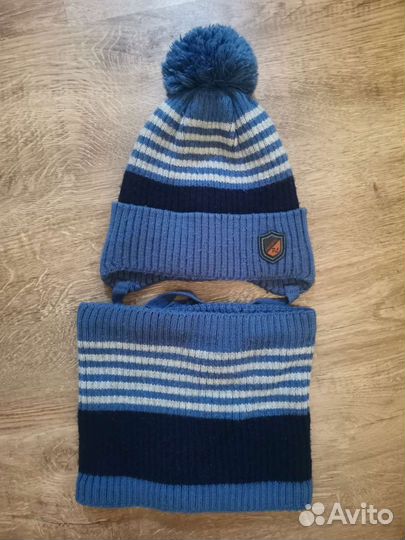 Шапка и снуд демисезонные 48-50 для мальчика