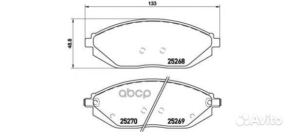 P 10 054 Колодки тормозные chevrolet spark 10