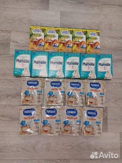 Каши и детская смесь mamelle 3