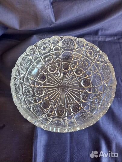 Ваза для фруктов СССР хрусталь