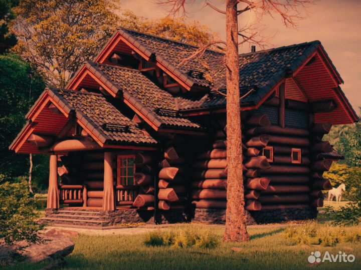 Дом из сруба, кедр, проект 