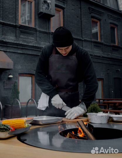 Мангальная зона, гриль стол