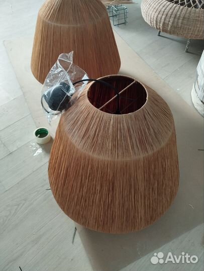 Абажуры плетеные светильники