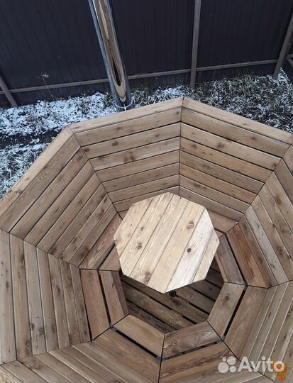 Уличная купель/Банный чан из лиственницы