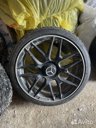 Диски Amg R19 разноширокие с резиной