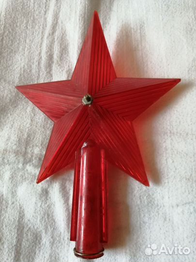 Дед Мороз ватный СССР, звезда на ёлку