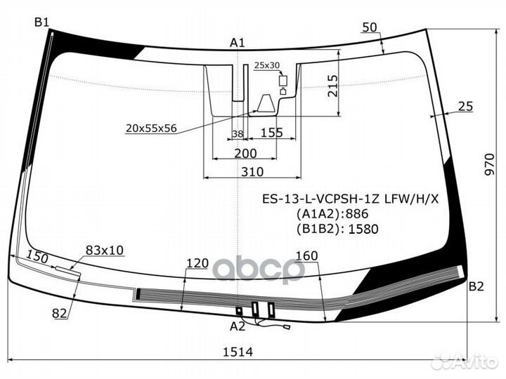 Стекло лобовое с обогревом щеток + дд + камера