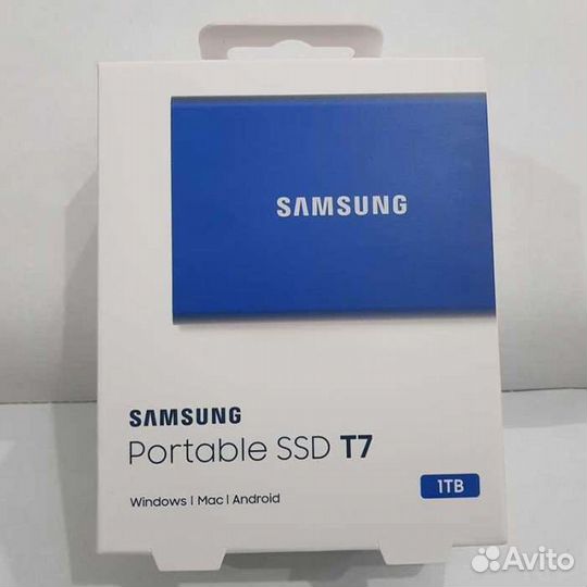 Samsung External SSD T7 (синий 500GB)